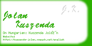 jolan kuszenda business card